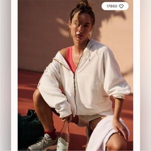 FP Movement by Free People Off-White Zip-Up Hoodie